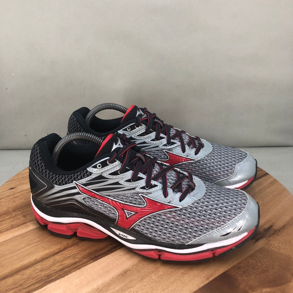 Mizuno Wave Enigma 6 Running Shoes Gray Red Black Athletic Sneakers Mens Size 9